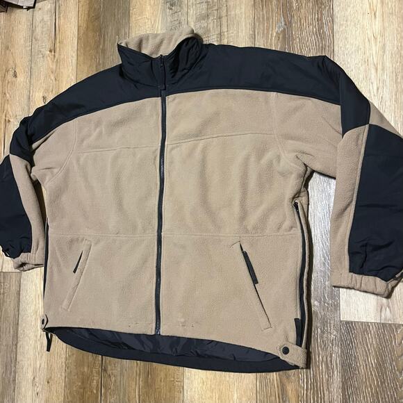 5.11 Tactical Fleece Jacket Men’s Size 2XL Tan Black Conceal Carry Outdoors Work - Picture 2 of 8